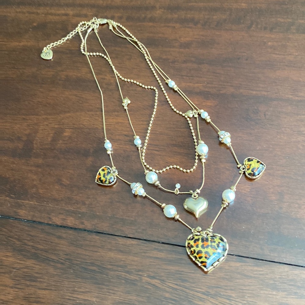 Betsey Johnson Hearts Layered Necklace